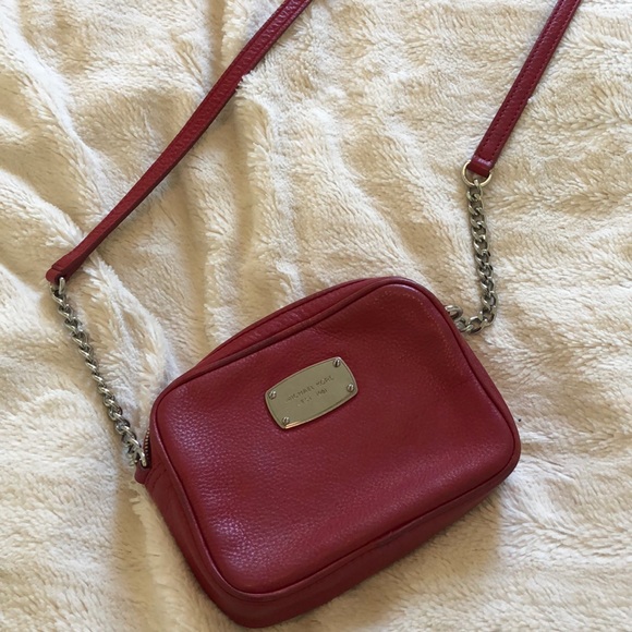Michael Kors Handbags - Small Red Cross body Michael Kors purse